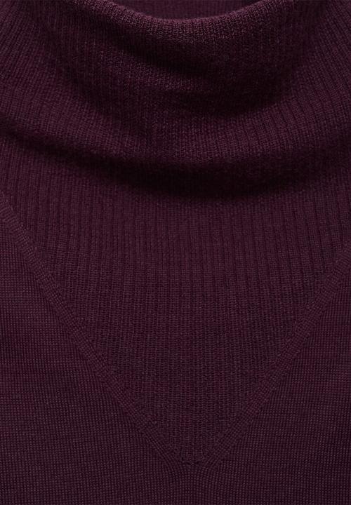 MANGO - Sweater triangle - dark red