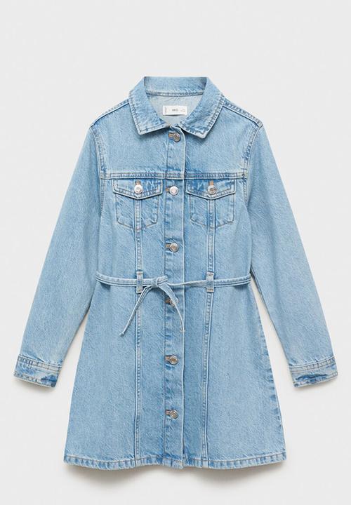 MANGO - Dress marta - open blue