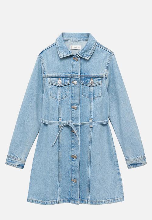 MANGO - Dress marta - open blue