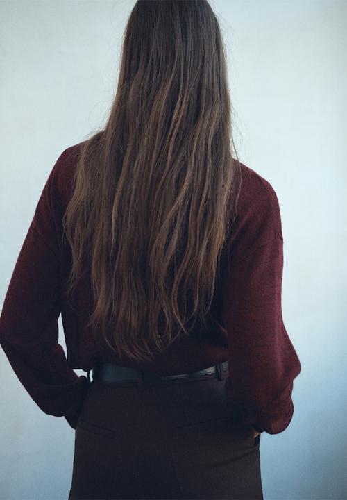 MANGO - Sweater laia - dark red