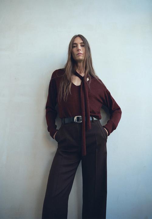 MANGO - Sweater laia - dark red
