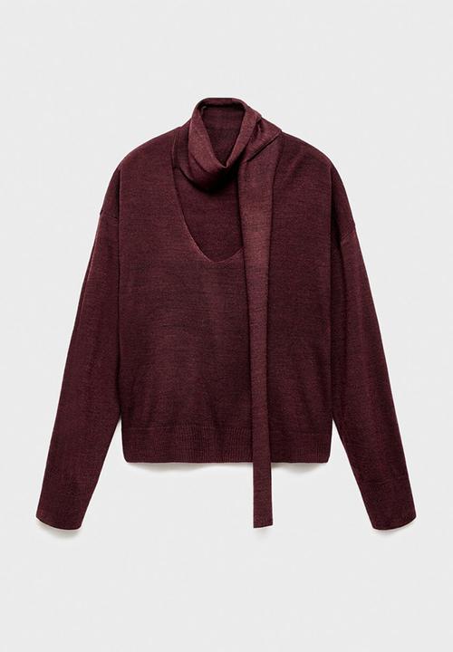MANGO - Sweater laia - dark red
