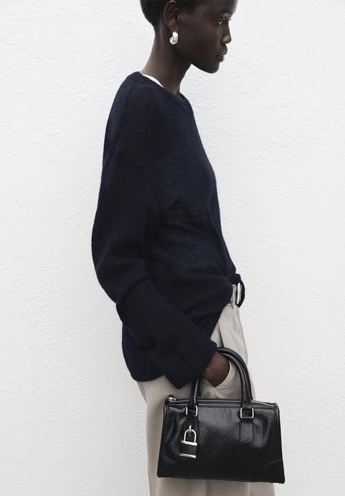 MANGO - Sweater pili - navy