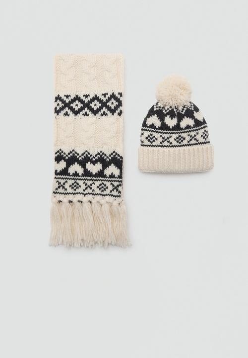 MANGO - Knitted scarf - ecru