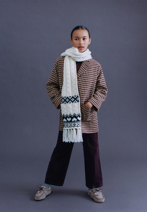 MANGO - Knitted scarf - ecru