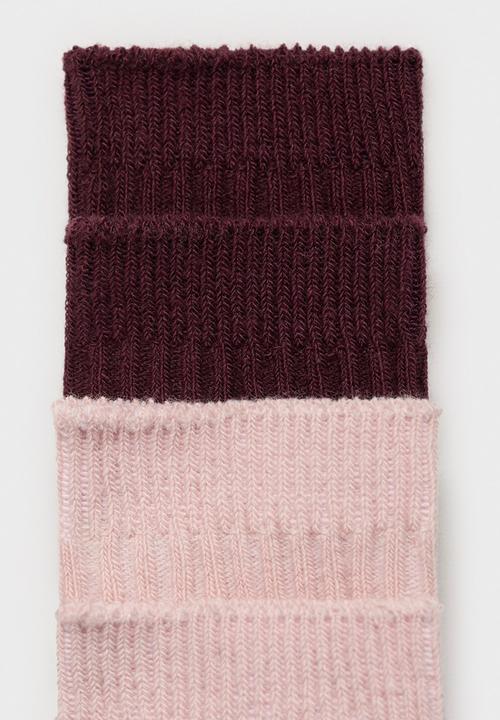 MANGO - Socks burdeos - dark red
