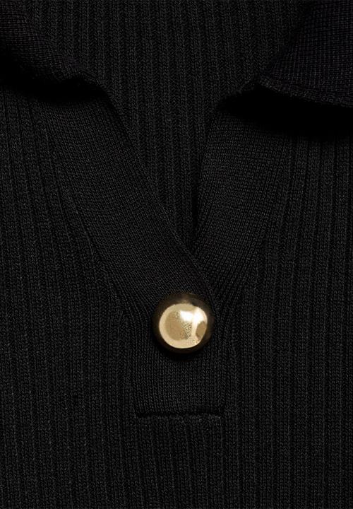 MANGO - Sweater button - black