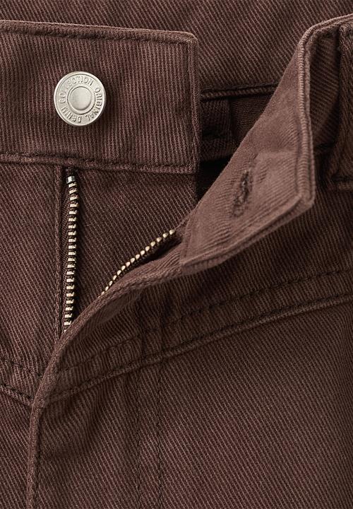 MANGO - Jeans blair - dark brown