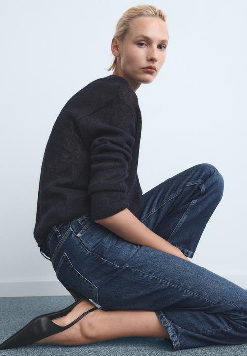MANGO - Jeans blanca - open blue