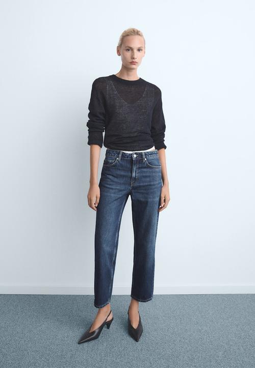MANGO - Jeans blanca - open blue
