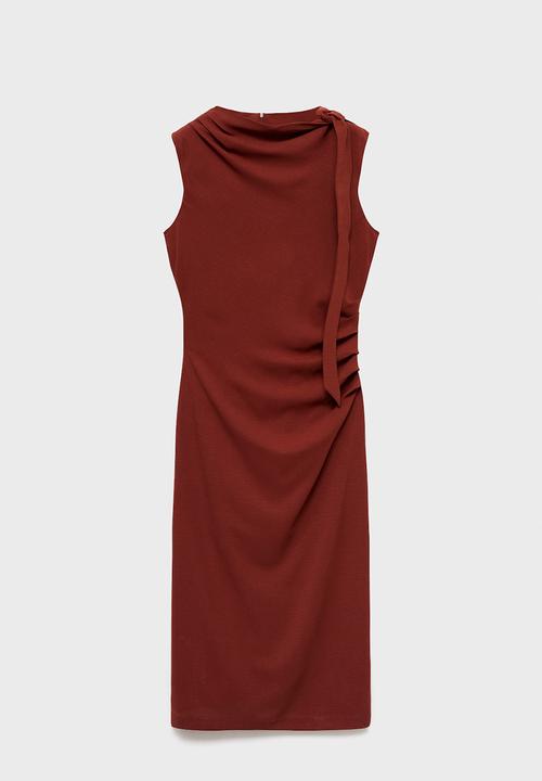 MANGO - Dress vittoria - medium orange