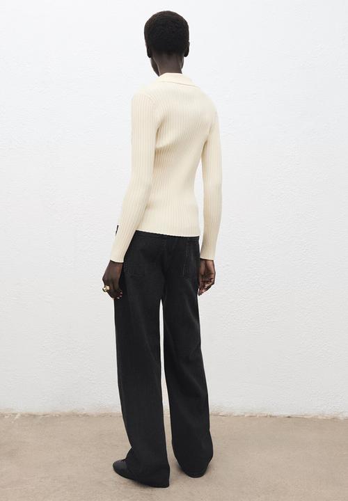 MANGO - Jeans charlot - open gray