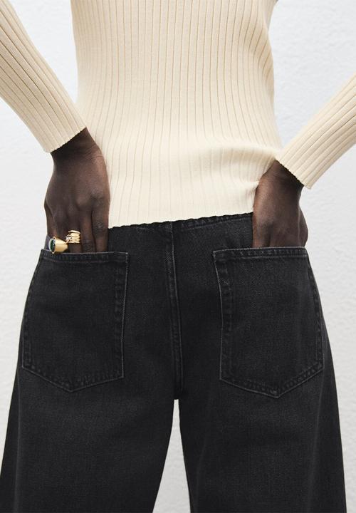 MANGO - Jeans charlot - open gray