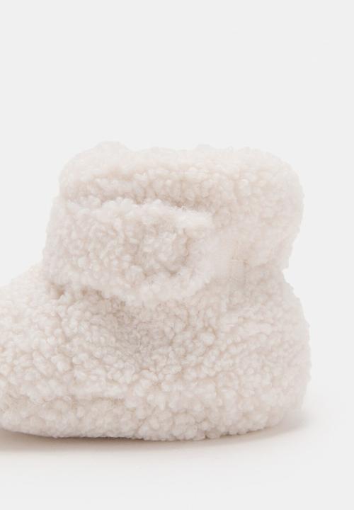 MANGO - Shearling booties - light brown