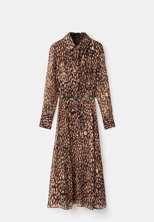MANGO - Dress stefi - brown