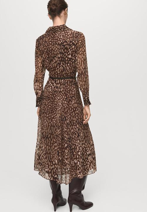 MANGO - Dress stefi - brown