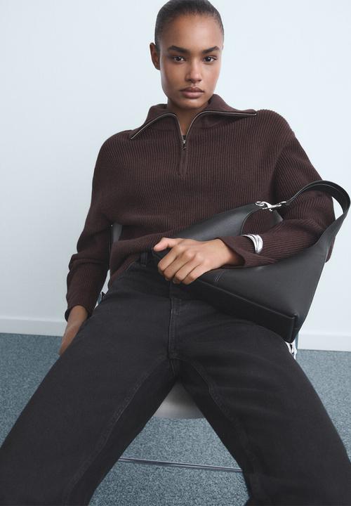 MANGO - Jeans Mom2000 - Open Grey