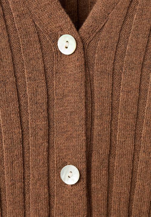 MANGO - Cardigan flurry - dark brown