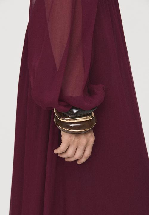 MANGO - Dress saba - dark red