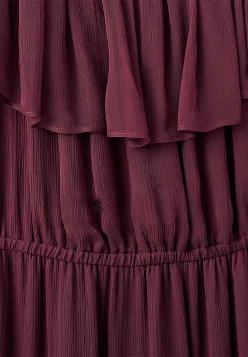MANGO - Dress saba - dark red