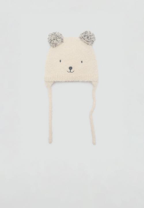 MANGO - Beanie oso - Light Beige