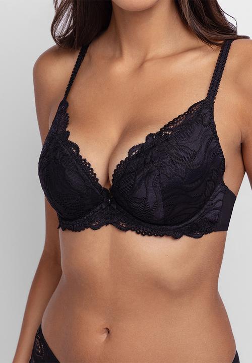 DORINA - Angie-2 pack push up plunge - black & beige