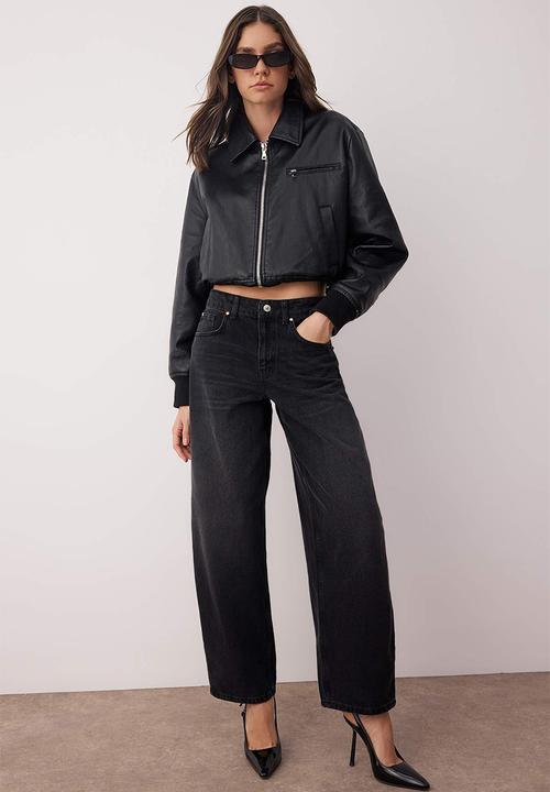 Trendyol - Regular Waist Loose Baggy Jean - Black