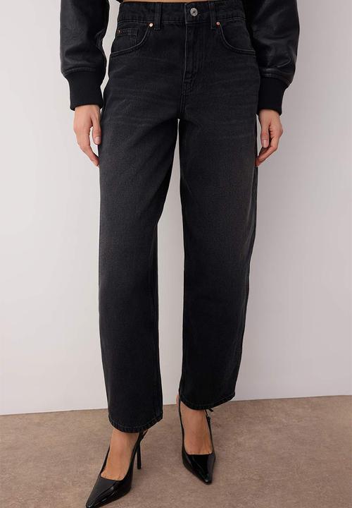 Trendyol - Regular Waist Loose Baggy Jean - Black