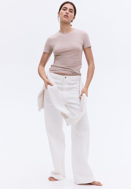 H&M - Fitted t-shirt - powder pink