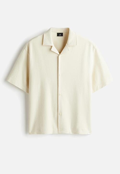 H&M - Loose fit brushed resort shirt - light beige