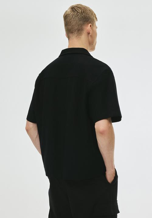 H&M - Loose fit brushed resort shirt - black