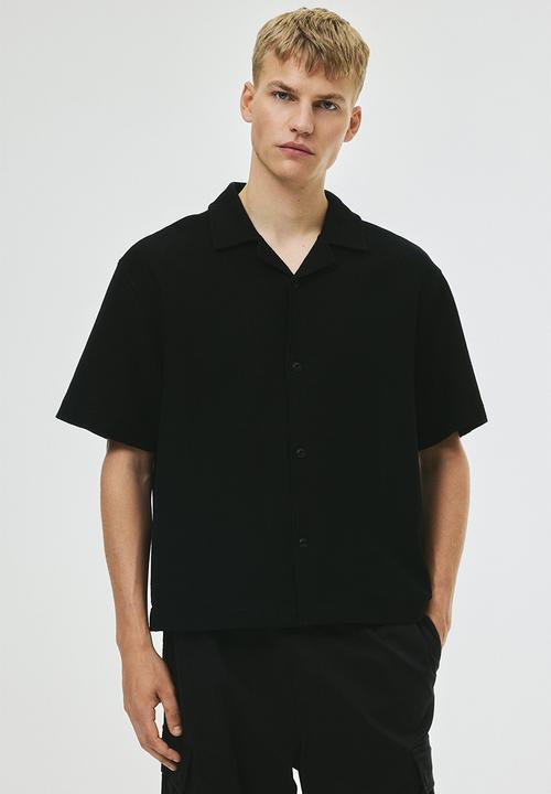 H&M - Loose fit brushed resort shirt - black