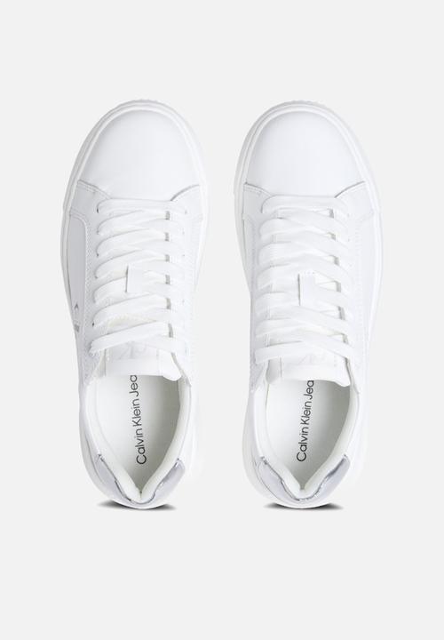 Calvin Klein - Chunky Cupsole Leather - Bright White/Silver