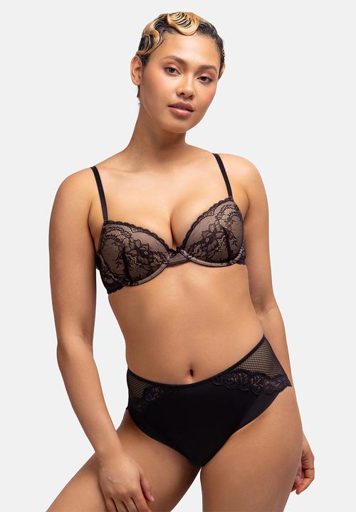 DORINA - Chloe light padded demi 2 pack bra - black & blush
