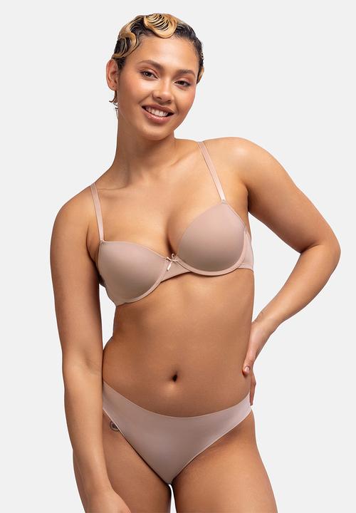 DORINA - Chloe light padded demi 2 pack bra - black & blush