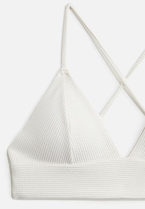H&M - Padded bikini top - white