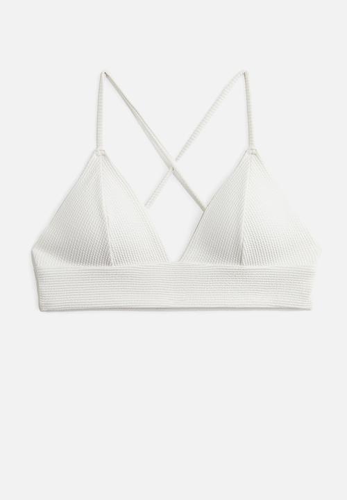 H&M - Padded bikini top - white