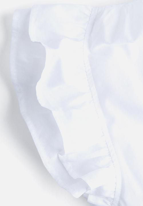 H&M - Frill-trimmed blouse - white