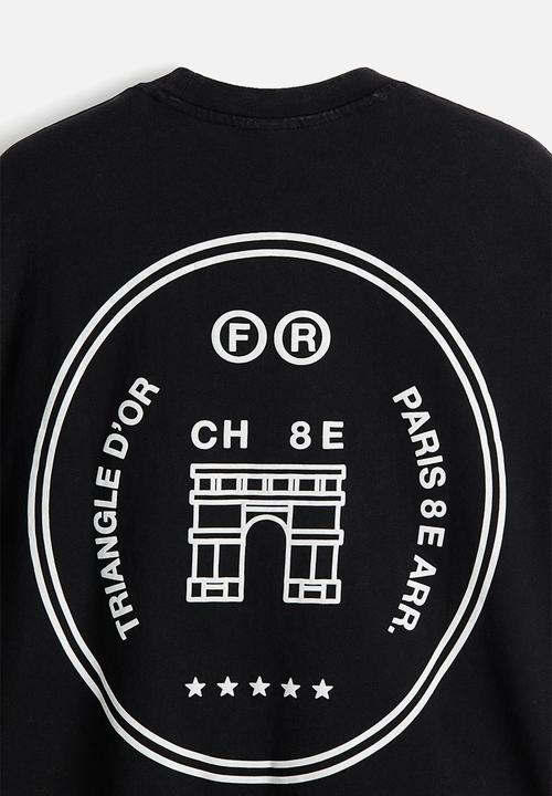 H&M - Loose fit washed t-shirt - black triangle d'or