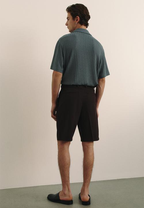 H&M - Relaxed fit twill bermuda shorts - brown