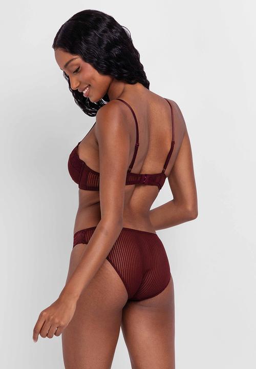 DORINA - Emersyn 2 pack demi bras - red & beige