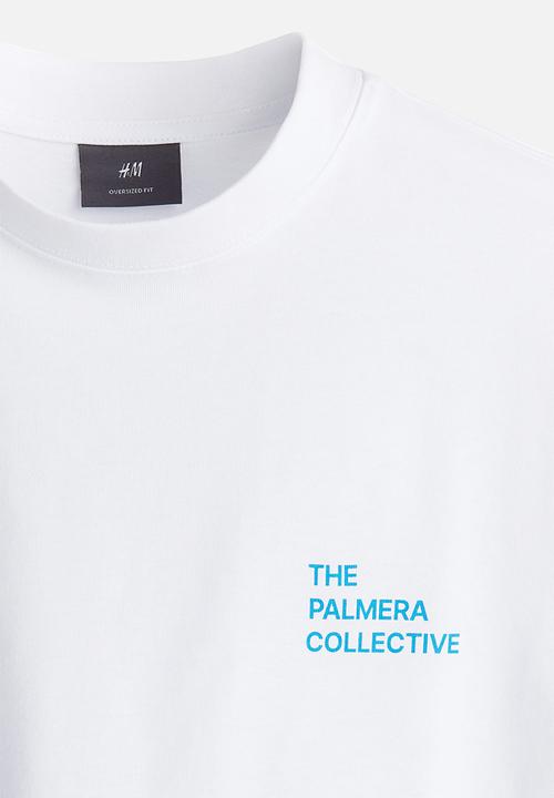 H&M - Oversized fit printed t-shirt - white the palmera collective