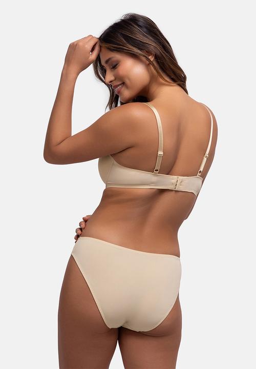 DORINA - Light padded demi 2 pack bra - black & beige