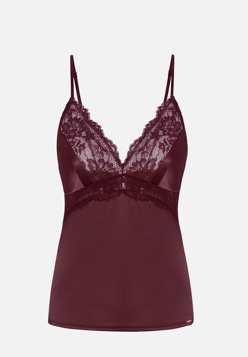 DORINA - Lyra satin camisole - red
