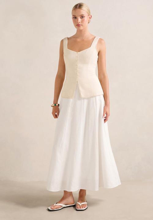 Forever New - Cinzia Trim Detail Top - Ivory