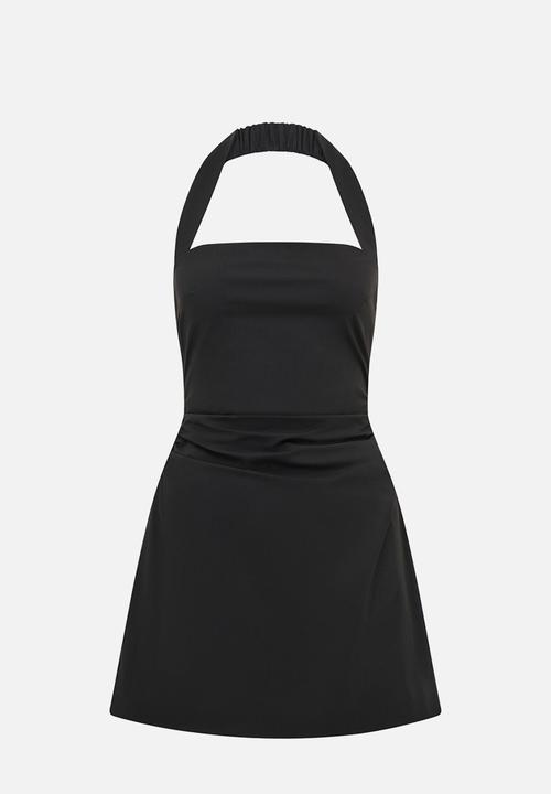 Forever New - Imogen Stretch Cotton Halter Mini Dress - Black