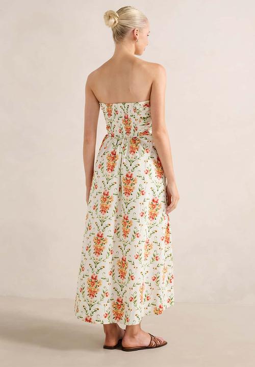 Forever New - Matisse Ruched Strapless Cotton Midi Dress