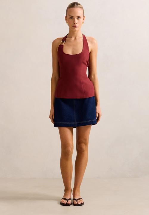 Forever New - Dina Hardware Linen Top