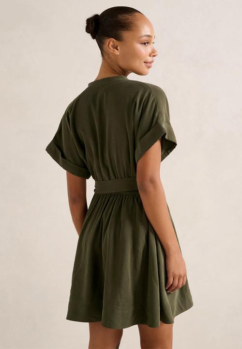 Forever New - Brydie Belted Mini Dress - Dark Green