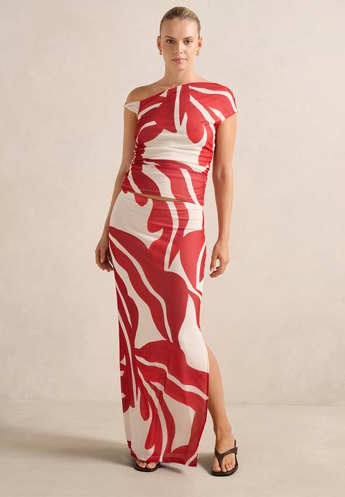 Forever New - Mia Mesh Maxi Skirt - Nusa Leaf Co-Ord